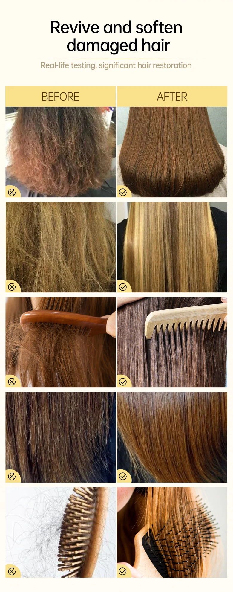 PURC 8 Seconds Hair Mask Smoothing Straightening Keratin Hair Treatment Cream Soft Repair Damaged Frizz Professional Hair Care