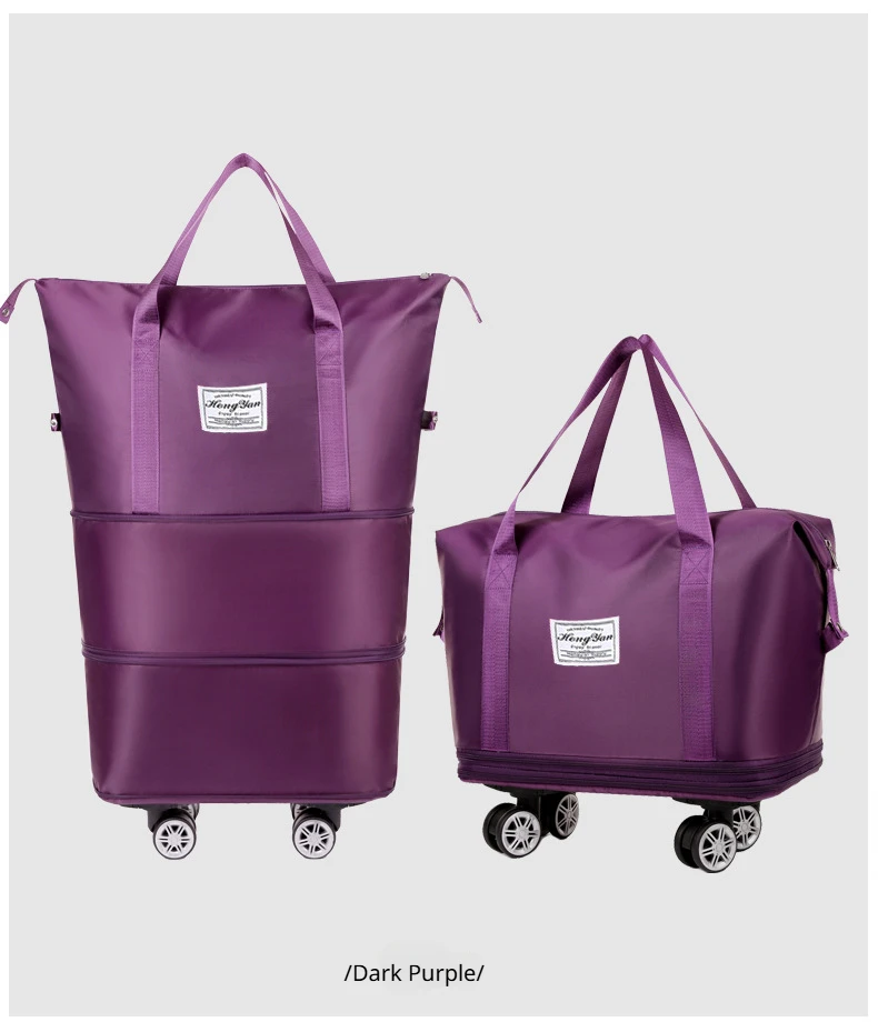 Universal Wheel Expandable Luggage Large Capacity Dry and Wet Separation Storage Travel Fitness Bag Lightweight Luggage