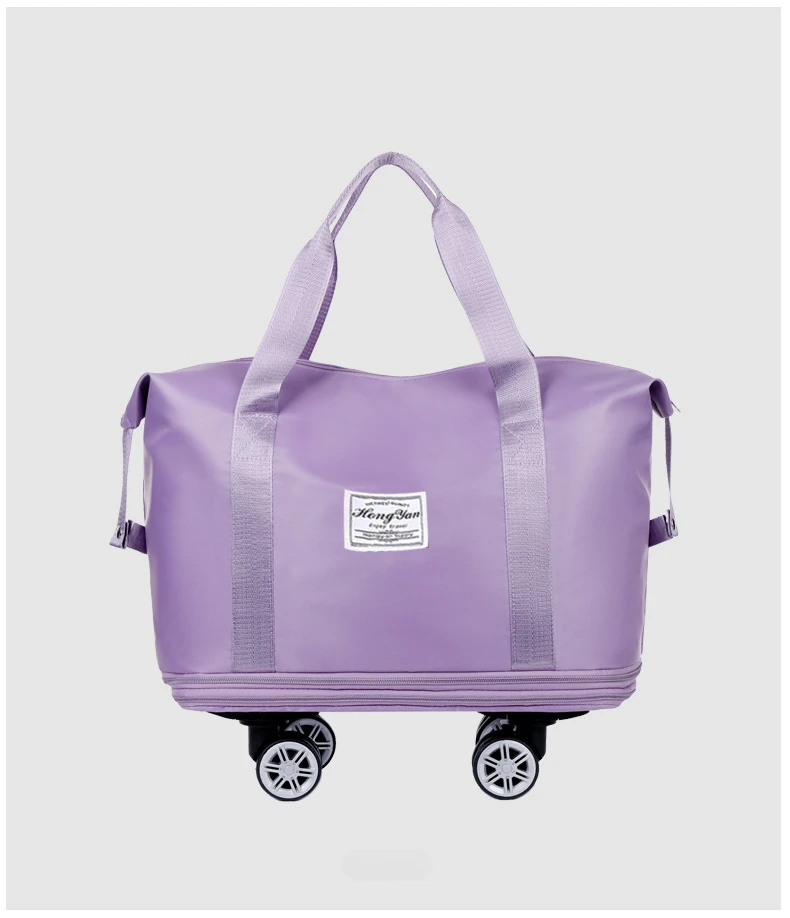 Universal Wheel Expandable Luggage Large Capacity Dry and Wet Separation Storage Travel Fitness Bag Lightweight Luggage