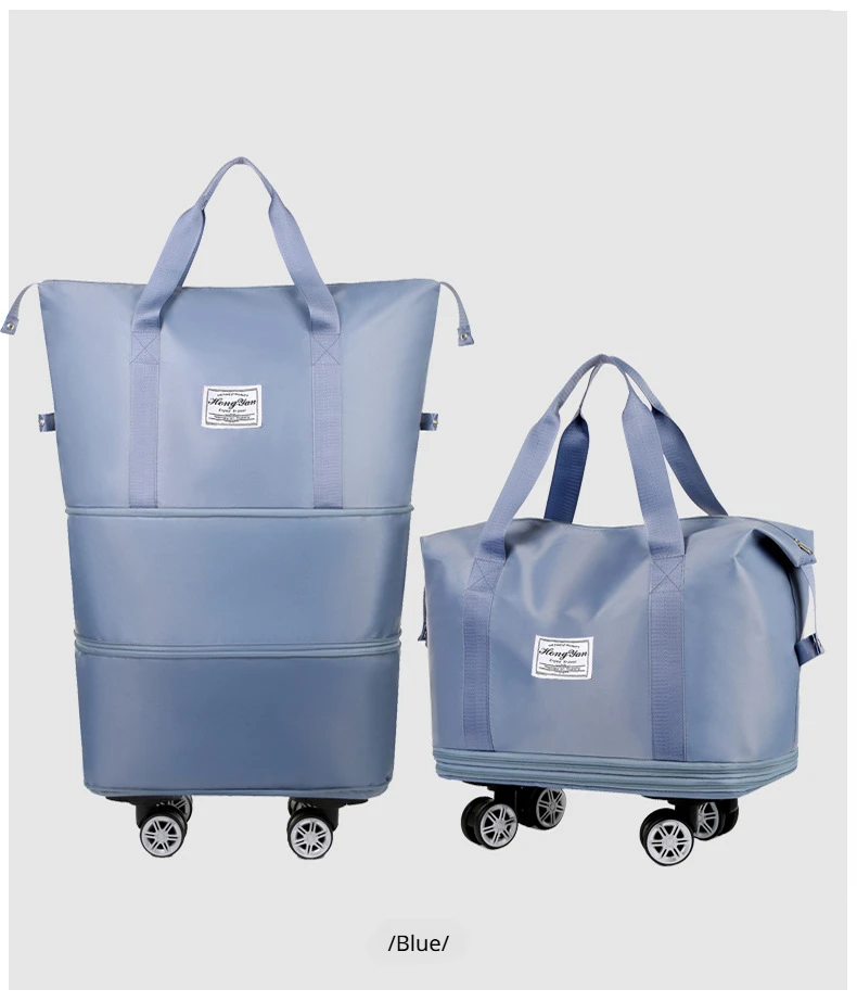 Universal Wheel Expandable Luggage Large Capacity Dry and Wet Separation Storage Travel Fitness Bag Lightweight Luggage