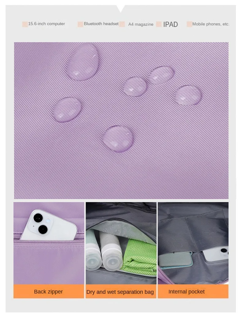Universal Wheel Expandable Luggage Large Capacity Dry and Wet Separation Storage Travel Fitness Bag Lightweight Luggage