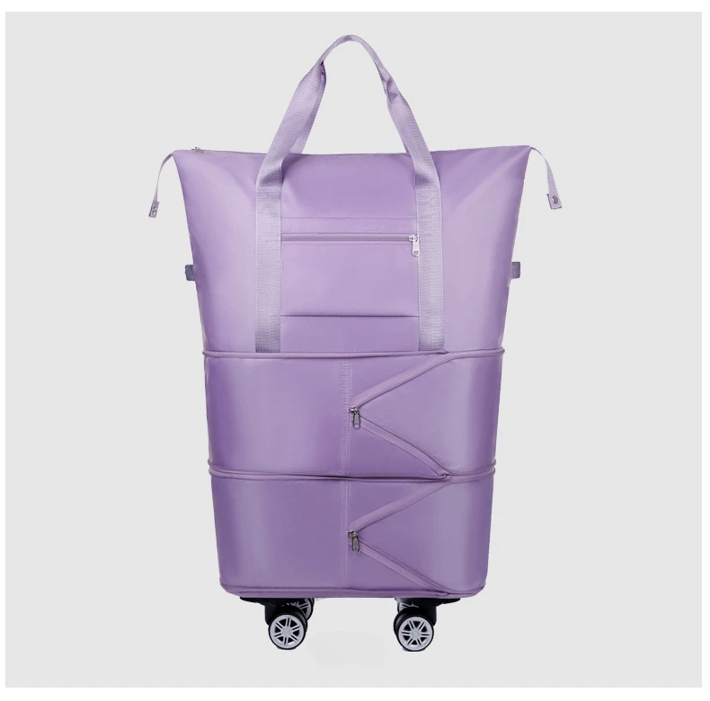 Universal Wheel Expandable Luggage Large Capacity Dry and Wet Separation Storage Travel Fitness Bag Lightweight Luggage