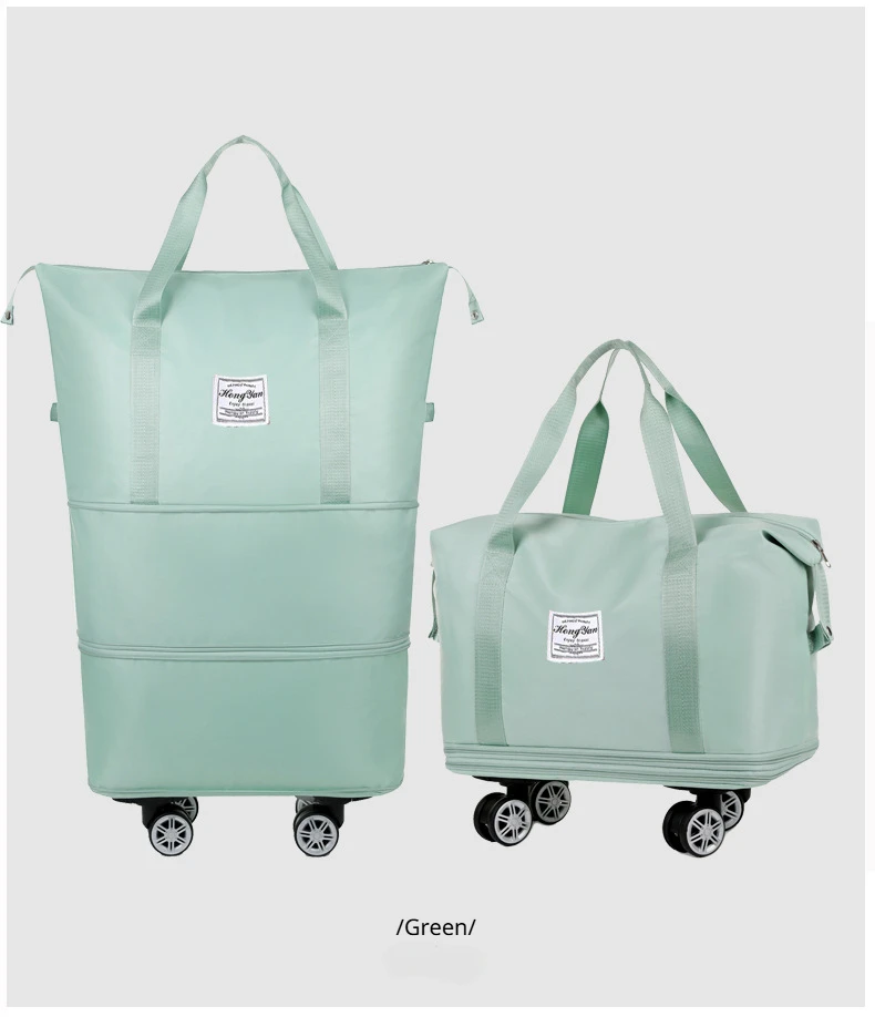 Universal Wheel Expandable Luggage Large Capacity Dry and Wet Separation Storage Travel Fitness Bag Lightweight Luggage