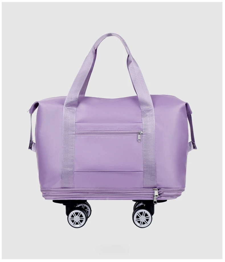 Universal Wheel Expandable Luggage Large Capacity Dry and Wet Separation Storage Travel Fitness Bag Lightweight Luggage