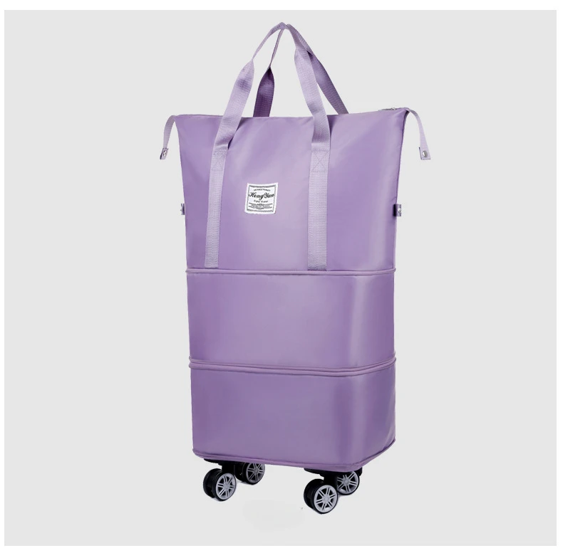Universal Wheel Expandable Luggage Large Capacity Dry and Wet Separation Storage Travel Fitness Bag Lightweight Luggage