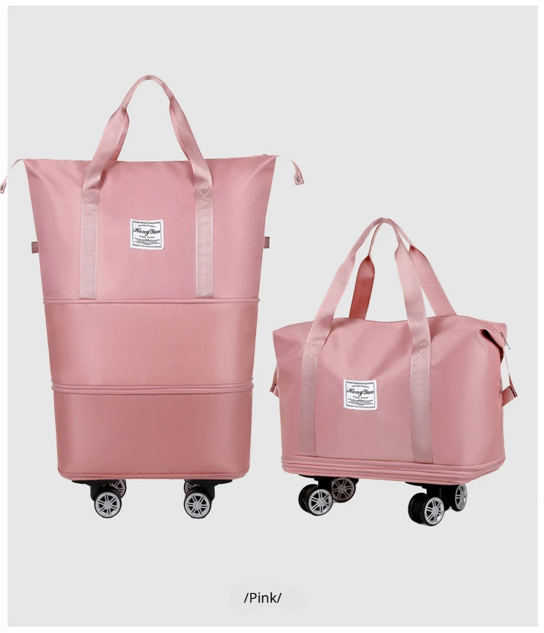 Universal Wheel Expandable Luggage Large Capacity Dry and Wet Separation Storage Travel Fitness Bag Lightweight Luggage