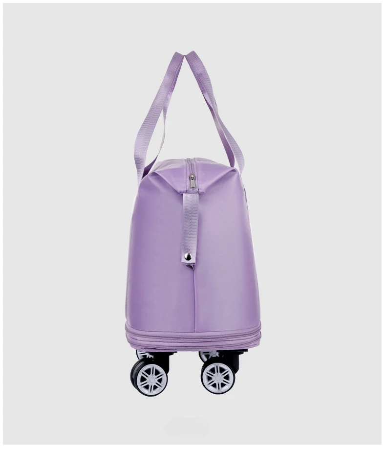 Universal Wheel Expandable Luggage Large Capacity Dry and Wet Separation Storage Travel Fitness Bag Lightweight Luggage