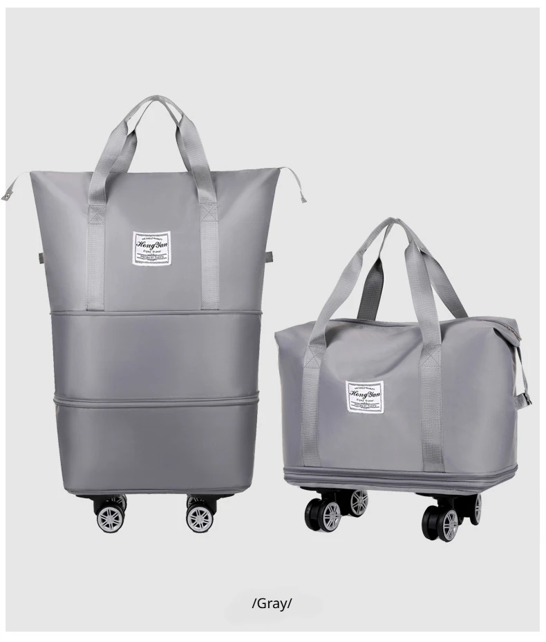 Universal Wheel Expandable Luggage Large Capacity Dry and Wet Separation Storage Travel Fitness Bag Lightweight Luggage