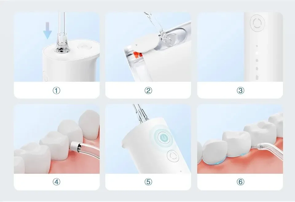 Mijia Electric Oral Irrigator F300 Dental Water Jet Portable Powerful Pick Flosser Teeth Whitening Cleaner Mouth Cleanner