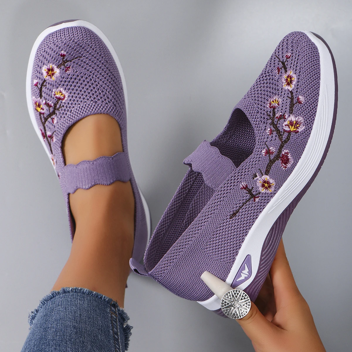 Women's summer breathable mesh flat shoes women's shoes casual sports shoes, clearance free shipping