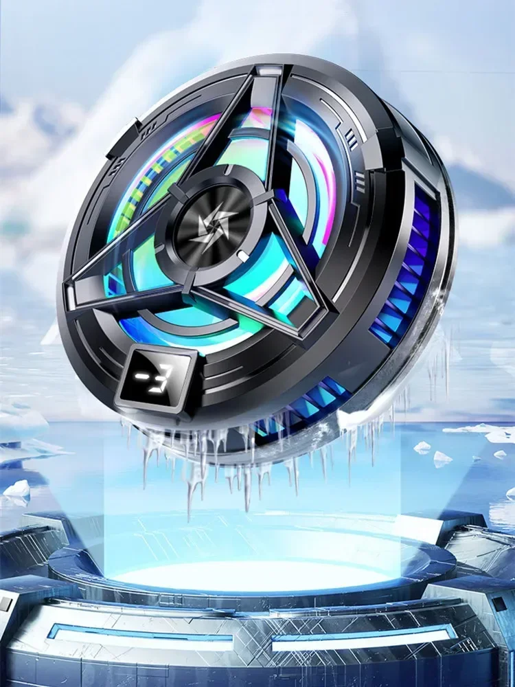 SL17 Magnetic Phones Cooler Back-Clip 2 in 1 Game Cooler Semiconductor Fast Phone Cooling Fan for IOS Android Phone