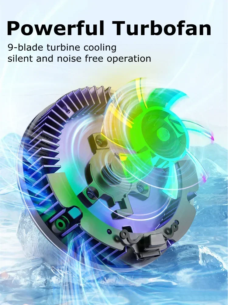 SL17 Magnetic Phones Cooler Back-Clip 2 in 1 Game Cooler Semiconductor Fast Phone Cooling Fan for IOS Android Phone