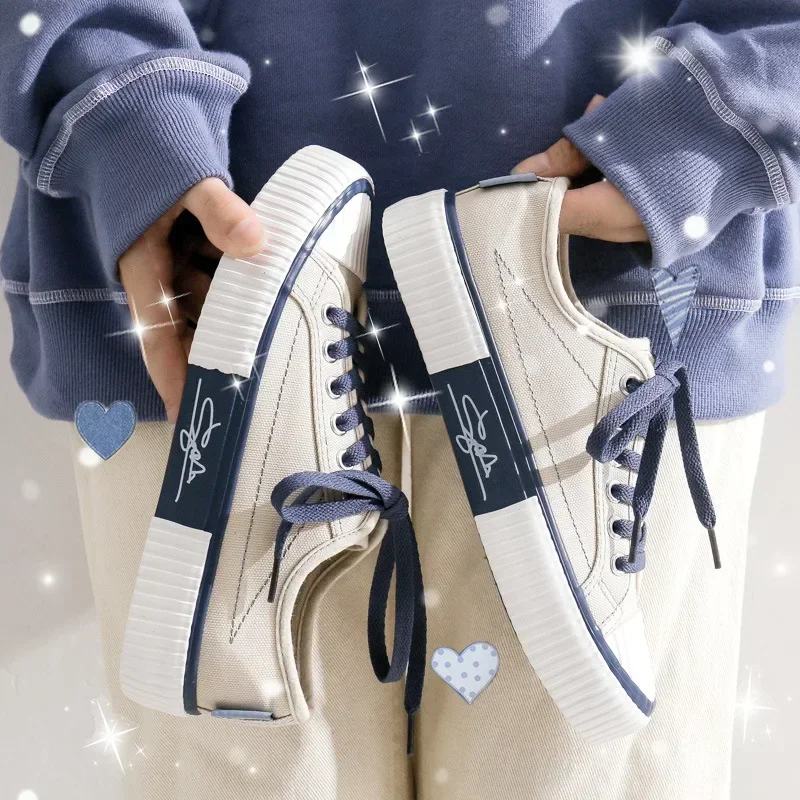 Trend Men's Canvas Shoes Flats Vulcanized Shoes for Men 2024 Spring Summer Comfortable Causal Sneakers Fashion Couple Walk Shoes