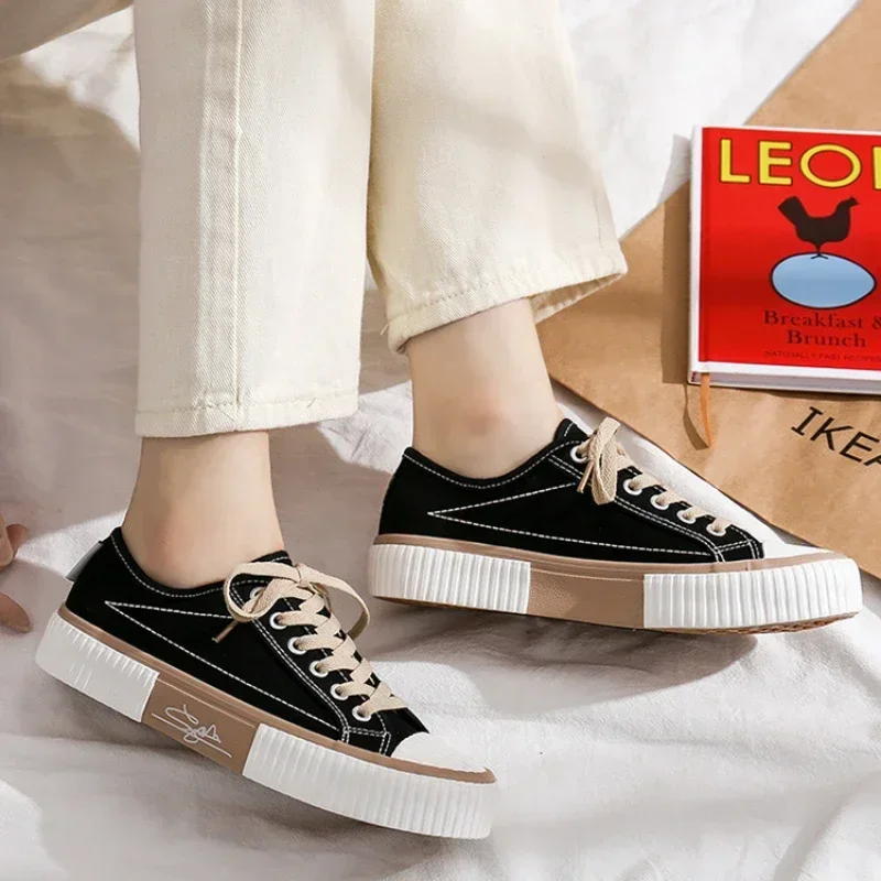 Trend Men's Canvas Shoes Flats Vulcanized Shoes for Men 2024 Spring Summer Comfortable Causal Sneakers Fashion Couple Walk Shoes