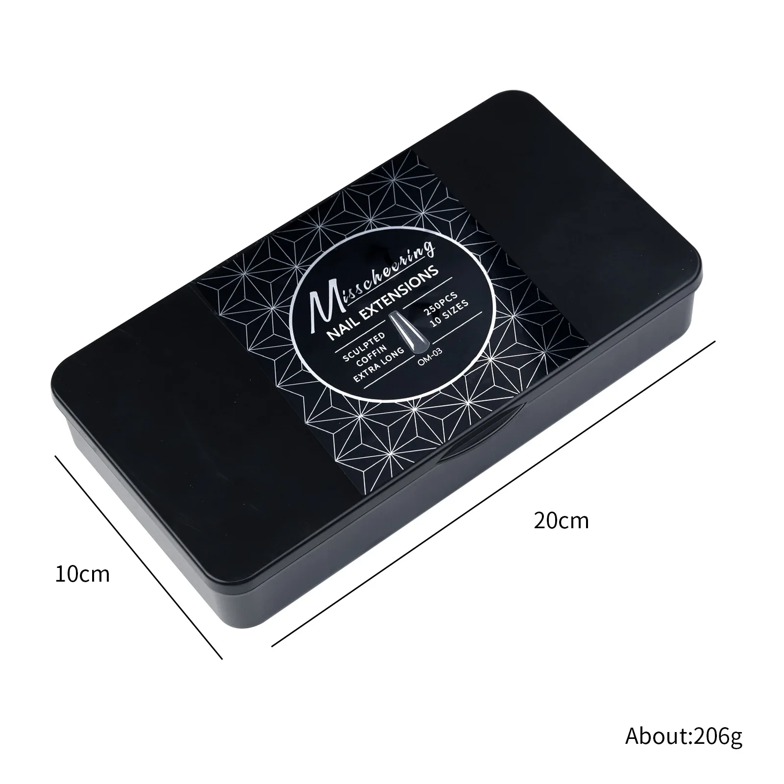 250pcs/box Transparent Seamless Fake Nail Soft Full Cover Trapezoidal Oval Almond Full Paste for Nail Decoration Tools