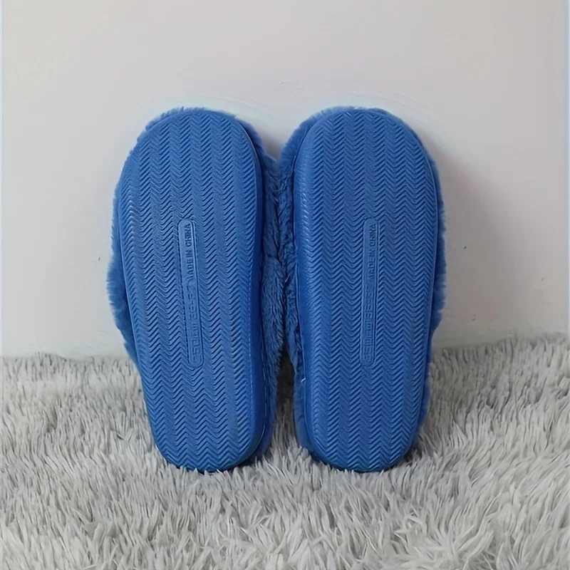 Men's Home Cotton Slippers Are Soft, Comfortable and Warm Indoor Fun Cartoon One Word Cotton Slippers