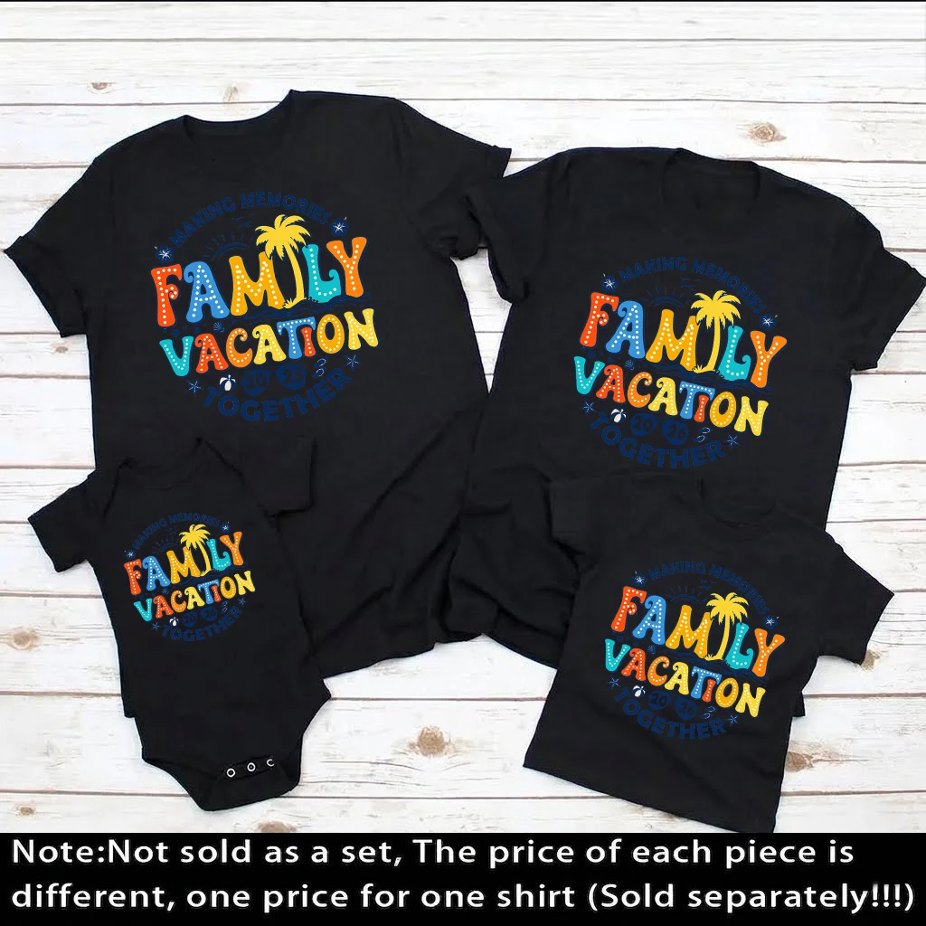 Making Memories Family Vacation 2026 Together Family Tshirt Travel Clothing Family Vacation Matching Shirts Summer Vacation Tee