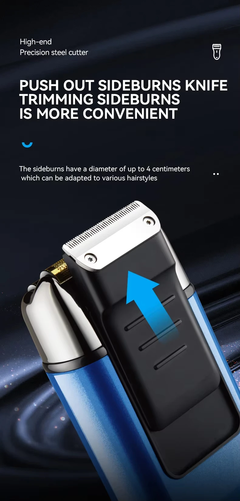 Kemei KM-1112 USB Charging IPX5 Waterproof Shaver 2 In1 Men's Rechargeable Electric Beard Razor Floating Forward Shaving Machine