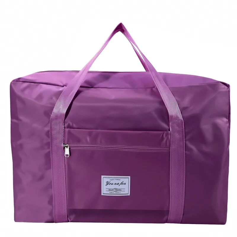 1pc Folding Travel Large Capacity Storage Bag Zipper Portable Sport Bag Versatile Gym Handbag Luggage Tote Carrying Bag S/M/L/XL
