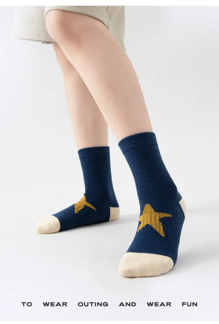 5 Pairs Baby Crew Socks Spring Autumn Cotton Socks Kids Boys Striped Socks Children's Sport Socks