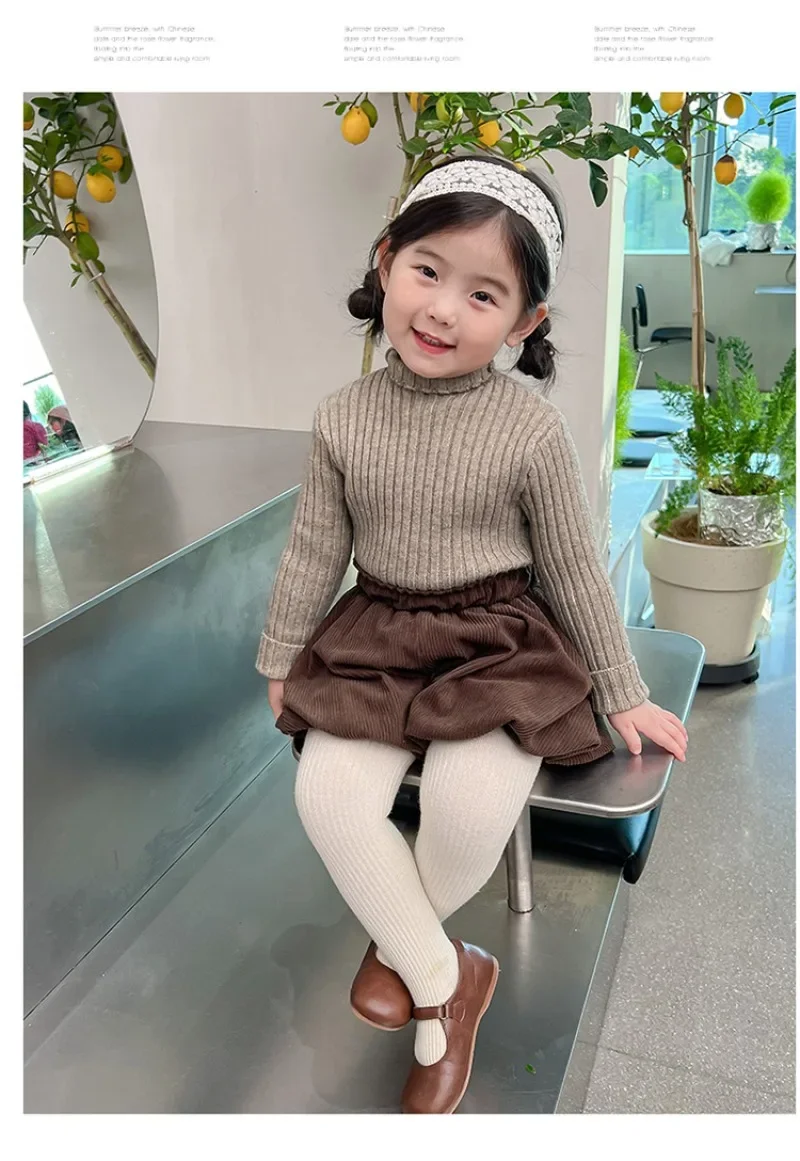 High Neck Baby Sweaters Autumn Winter Kids Boys Girls Long Sleeve Pure Color Knit Sweater Baby Kids Boys Girls Pullover Sweaters