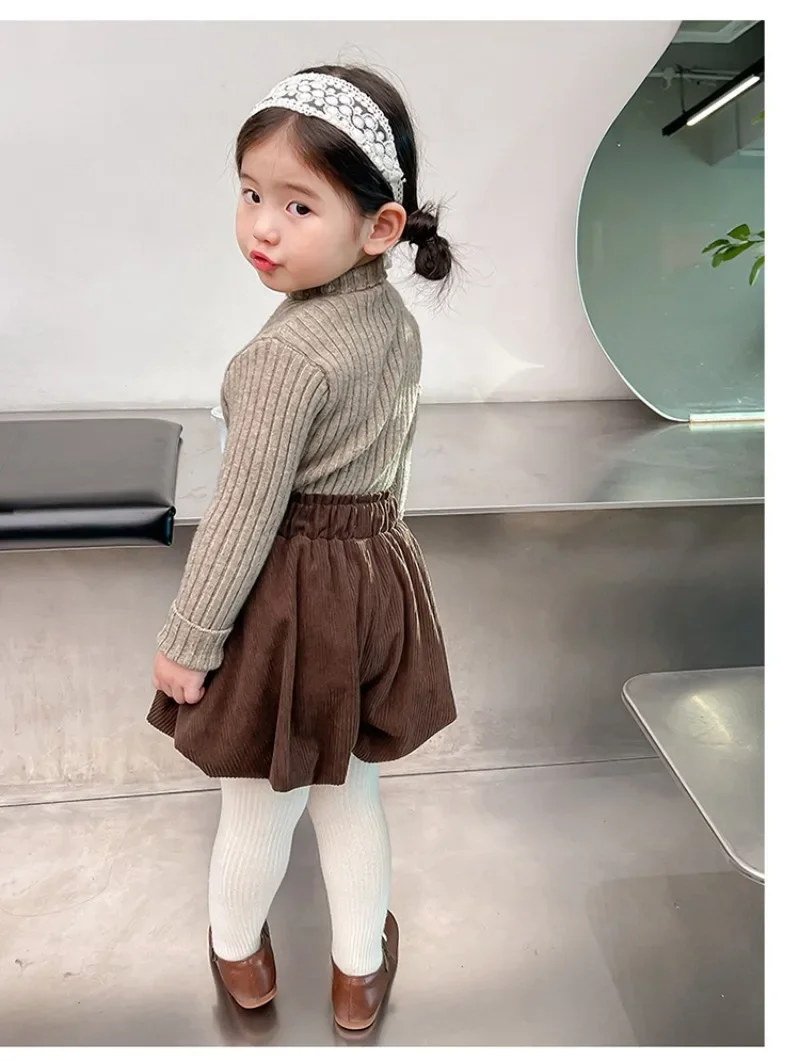 High Neck Baby Sweaters Autumn Winter Kids Boys Girls Long Sleeve Pure Color Knit Sweater Baby Kids Boys Girls Pullover Sweaters