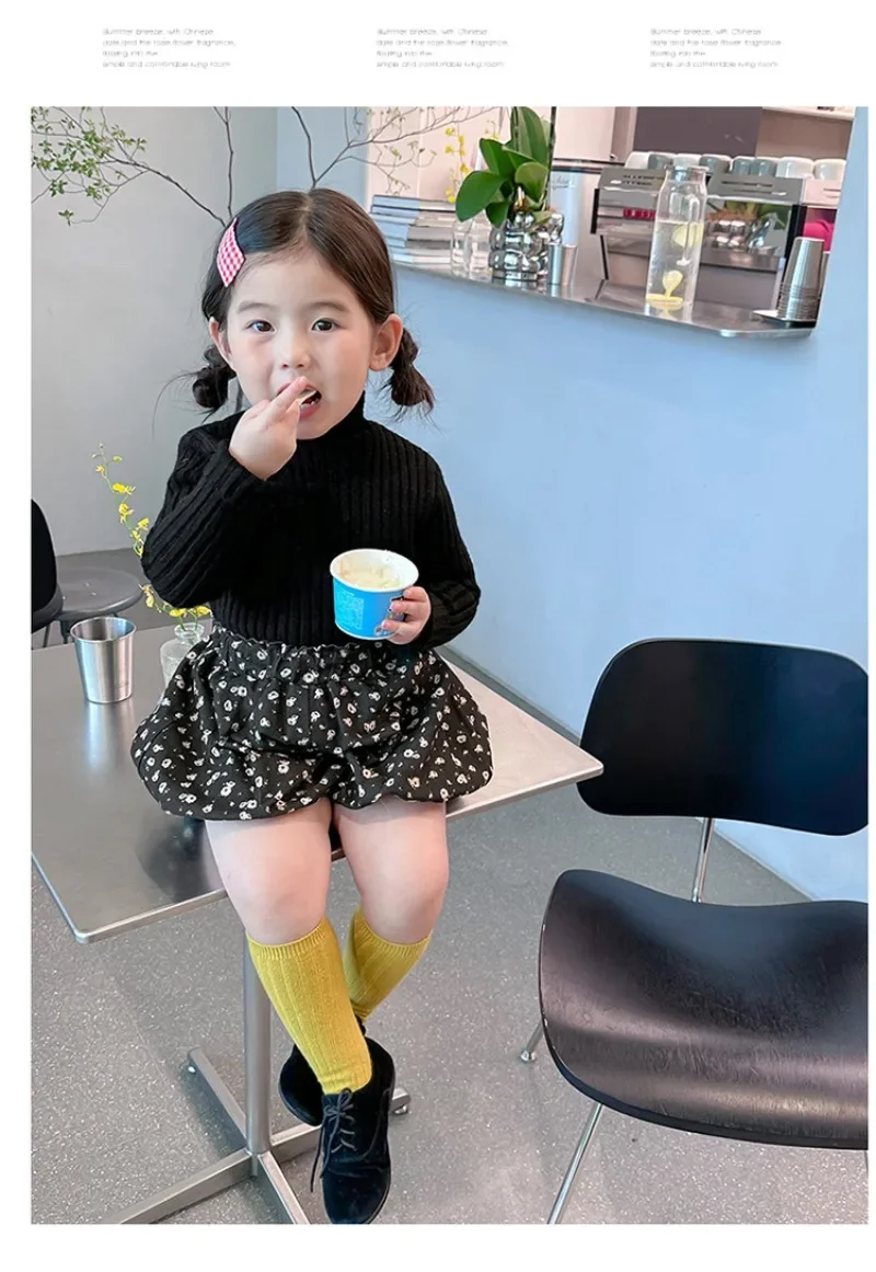 High Neck Baby Sweaters Autumn Winter Kids Boys Girls Long Sleeve Pure Color Knit Sweater Baby Kids Boys Girls Pullover Sweaters