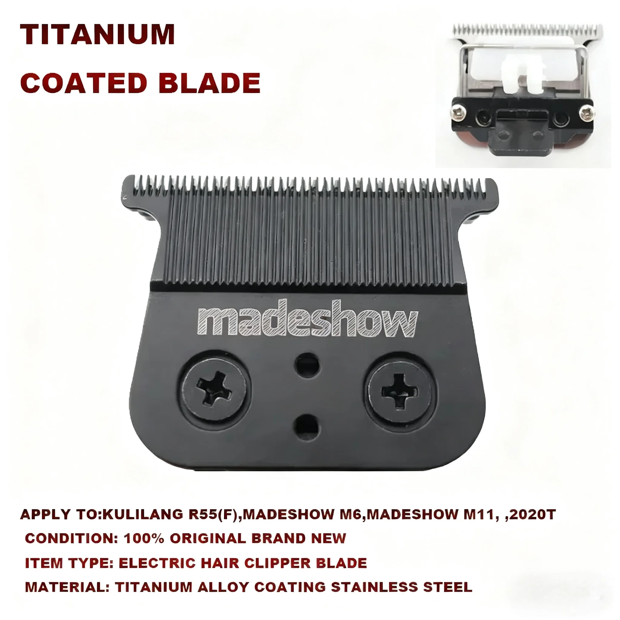 Madeshow M6 M11 G9G 2020T Kulilang R55 Professional Hair Clipper 0mm Original Blade Hair Cutting Machine Replaceable Cutter Head