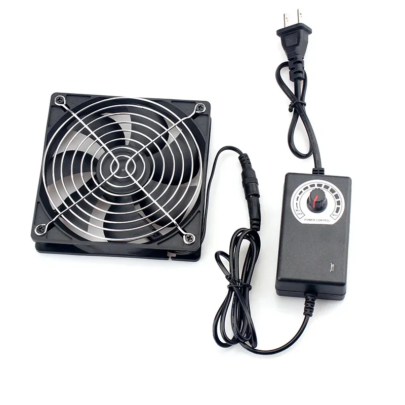 120mm 3000RPM Fan Cooling with Controller 12cm 12V 220V Btc Machine Chassis Workstation Cabinet Radiator Server Fan