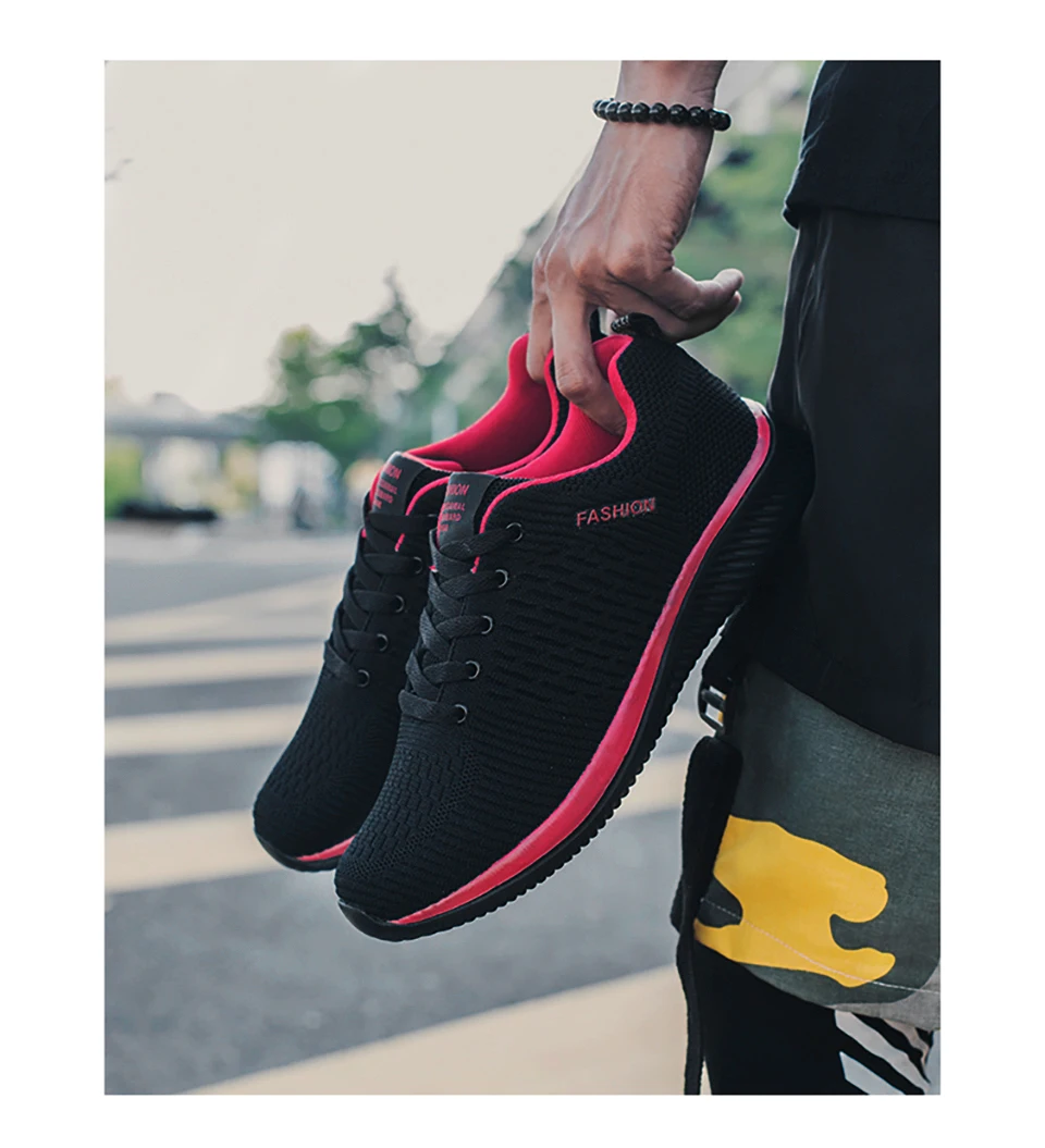 Men Running Spring Autumn Walking Loafers Fashion Casual Sports Shoes Breathable Light Men's Outdoor Shoes Plus Size38-48
