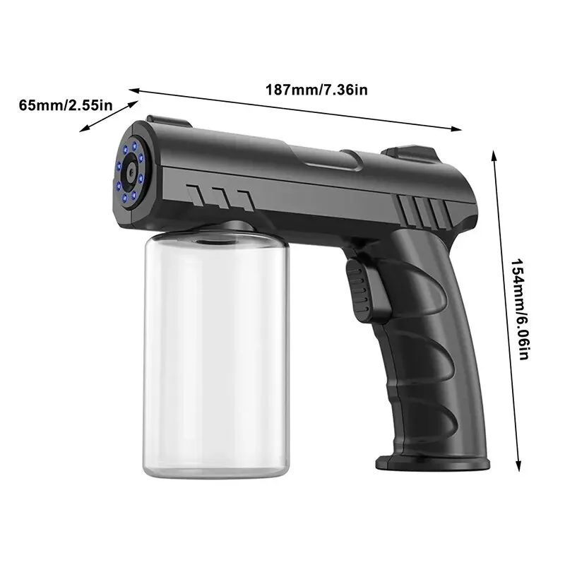 280ml Barber Sprayer Bottle USB Nano Blue Light Steam Spray Garden House Watering Bottle NEW StyleWireless Sprayer