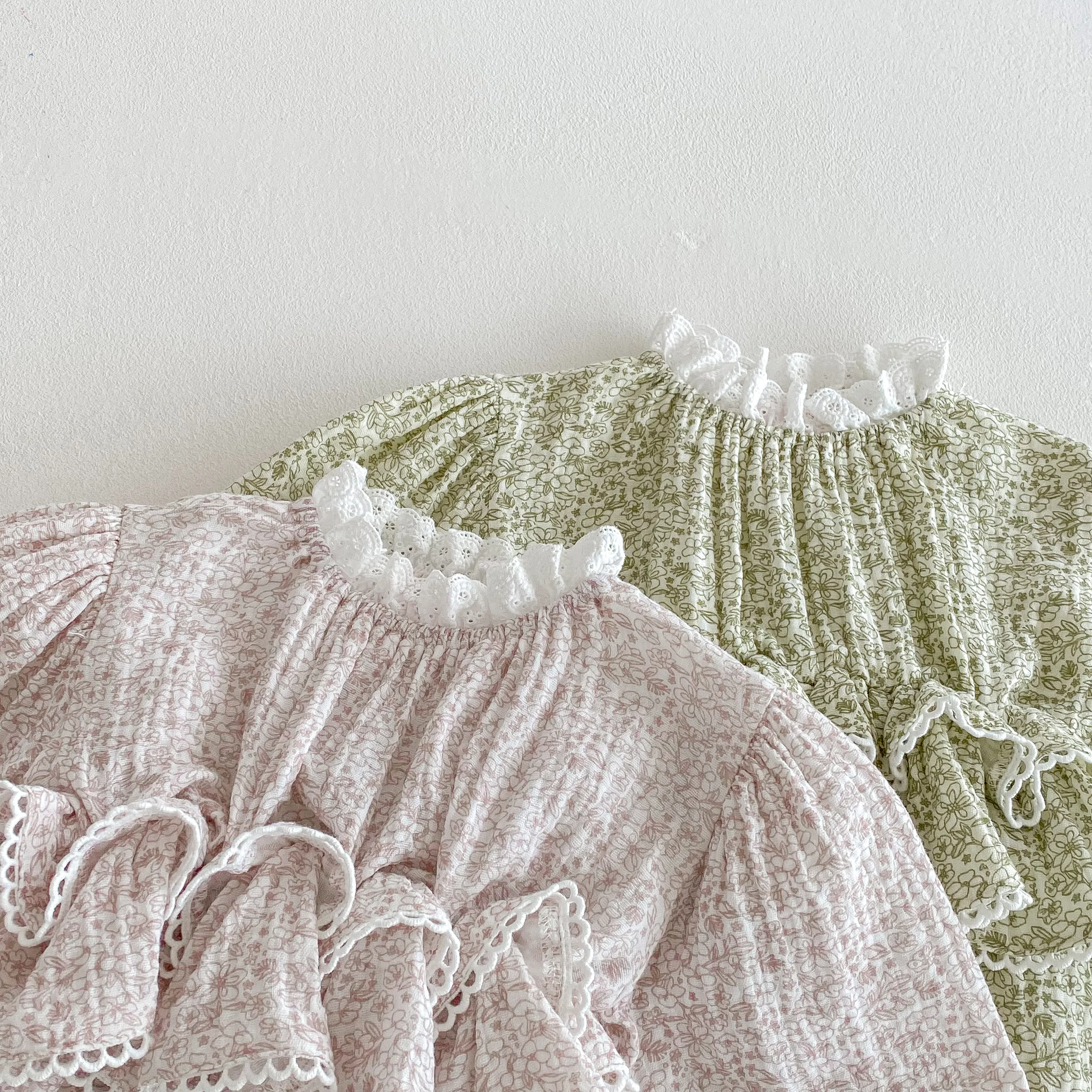 Sweet Newborn Baby Girls Double Layers Lace Romper Cozy Long Sleeve Tulle Baby Tutu Romper Dress for Toddler Girls Clothing 0-2Y