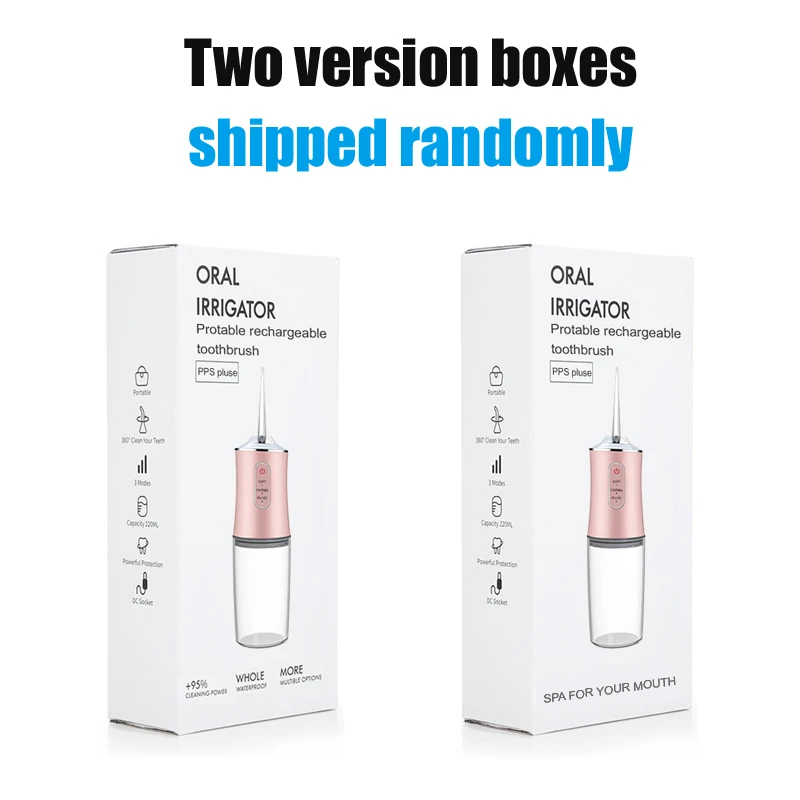 Portable Cordless Teeth cleaning machine Travel Oral Irrigator USB Rechargeable 3 Modes 4 Jet Tips IPX7 Mouth Washing Machine