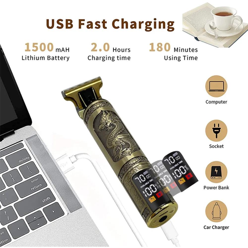 T9 Electric Hair Clipper New Hair Trimmer Professional Shaver Beard Barber Shop Men Hair Cutting Machine For Men Haircut Style