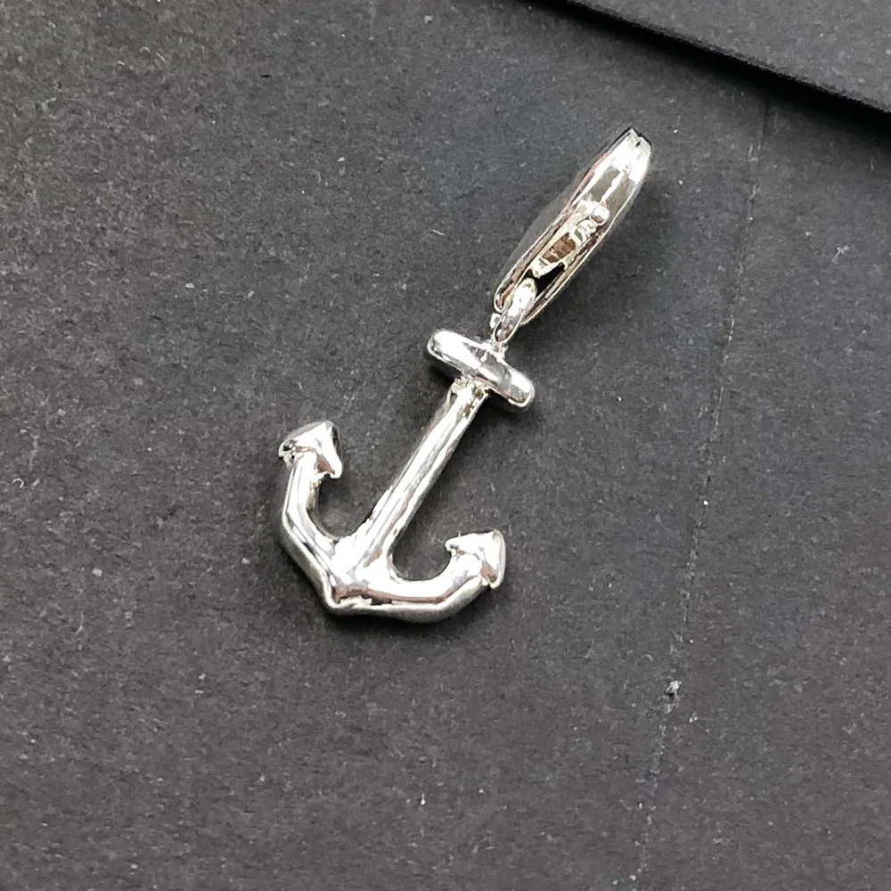 Anchor Dangle Charm Pendant Women Men 925 Sterling Silver Lucky Fashion Jewelry Accessories Party Trendy Gift