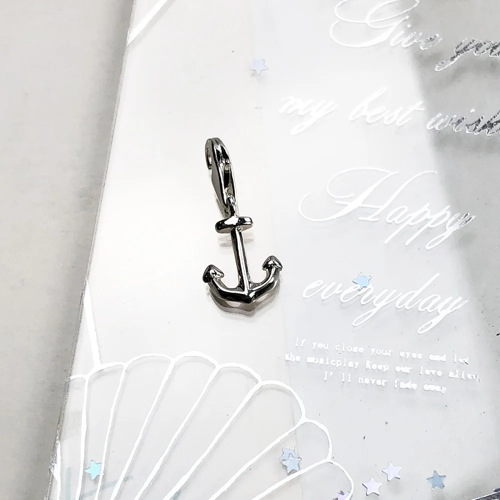 Anchor Dangle Charm Pendant Women Men 925 Sterling Silver Lucky Fashion Jewelry Accessories Party Trendy Gift