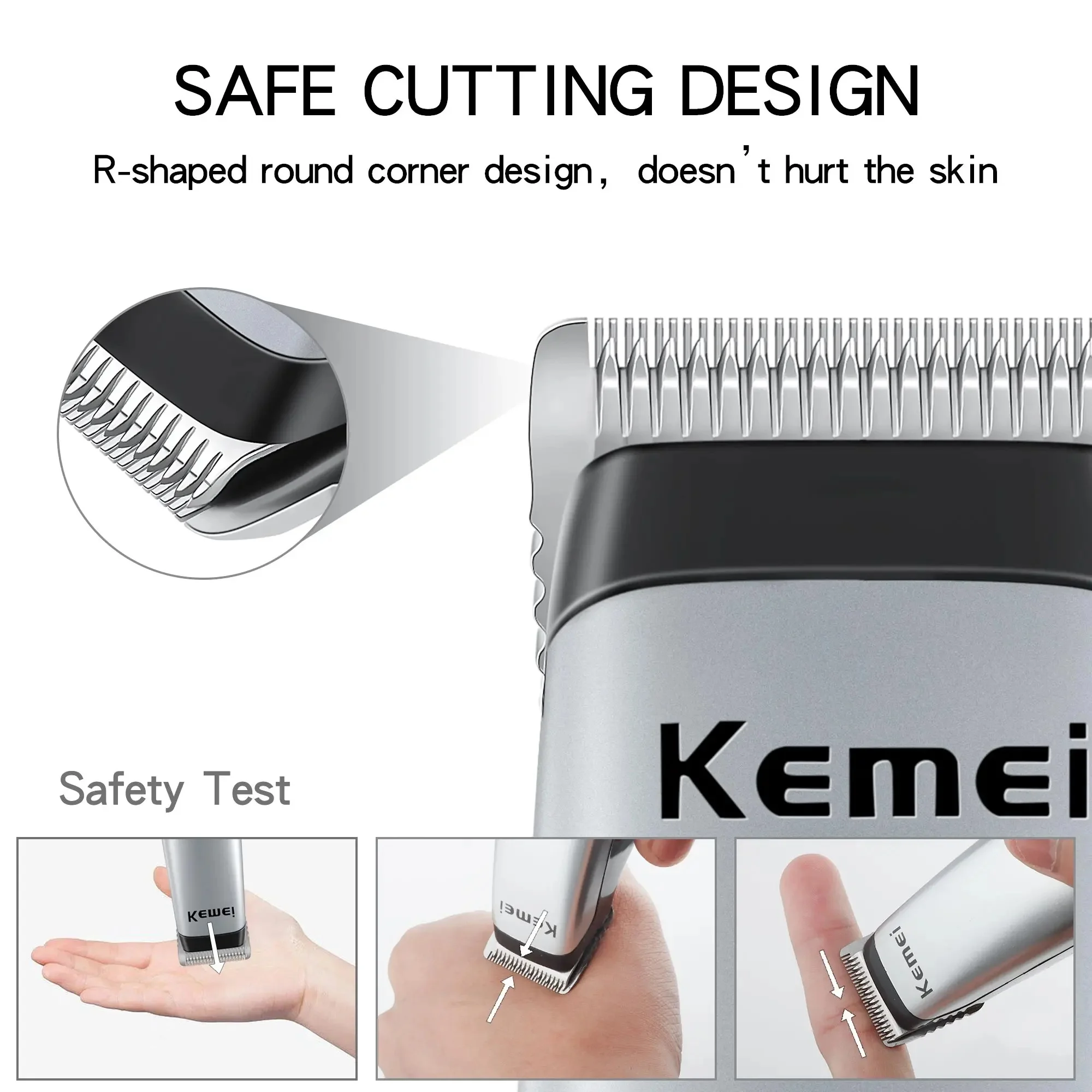 Kemei KM-666C Mini Hair Clipper Professional Beard Hair Trimmer Cutter Rechargeable Electric Hair Cutting Machine Hair Remover