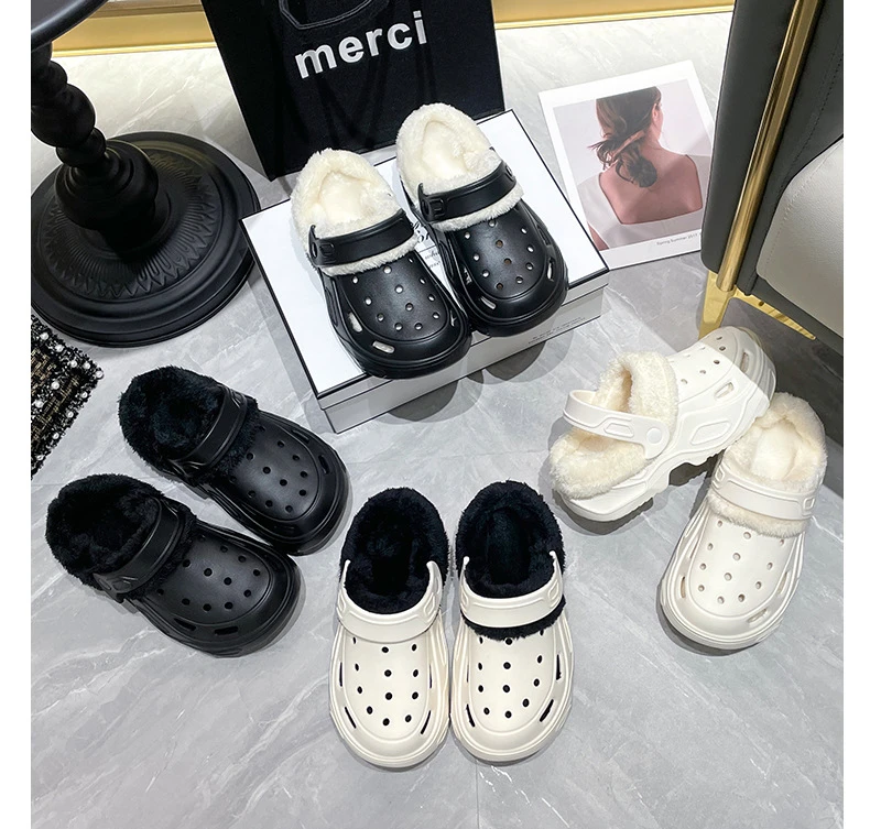 EVA cave shoes winter padded men and women new thick bottom Baotou shoes cotton warm couple cotton slippers men and women