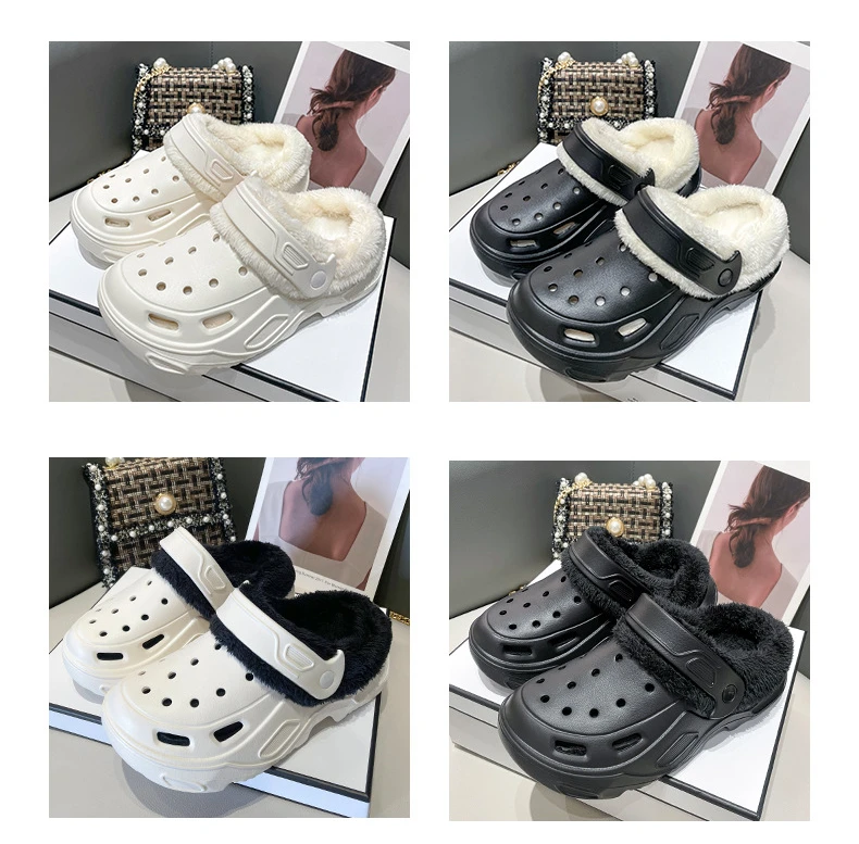 EVA cave shoes winter padded men and women new thick bottom Baotou shoes cotton warm couple cotton slippers men and women