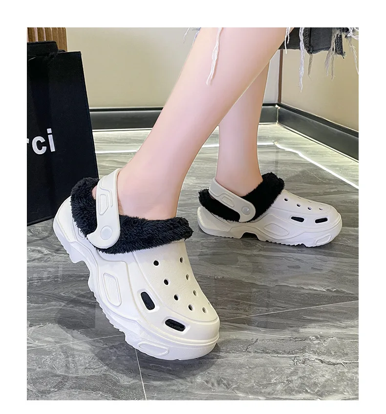 EVA cave shoes winter padded men and women new thick bottom Baotou shoes cotton warm couple cotton slippers men and women