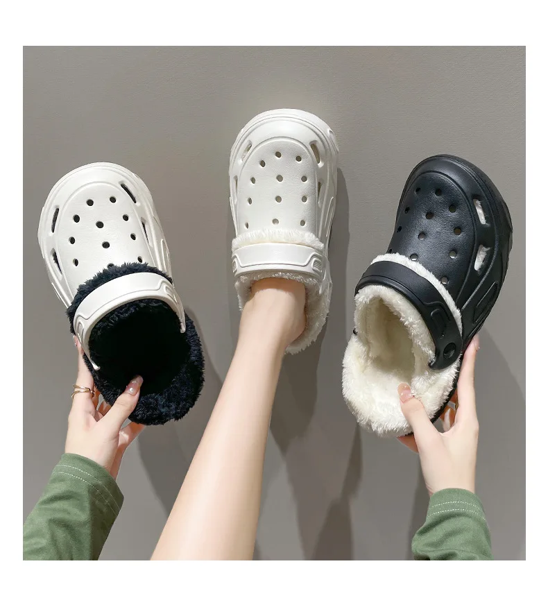 EVA cave shoes winter padded men and women new thick bottom Baotou shoes cotton warm couple cotton slippers men and women