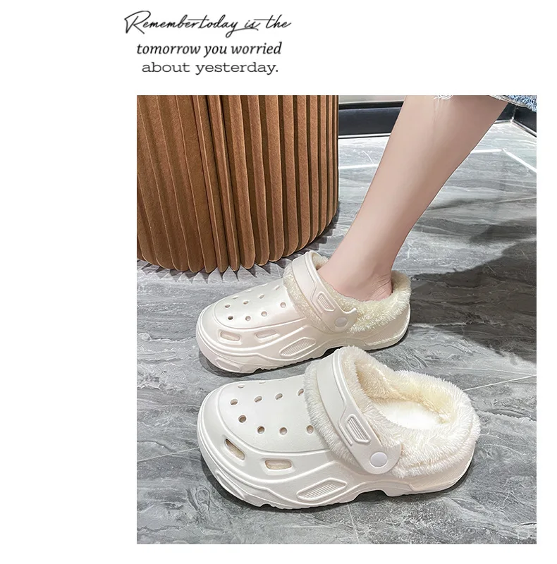 EVA cave shoes winter padded men and women new thick bottom Baotou shoes cotton warm couple cotton slippers men and women