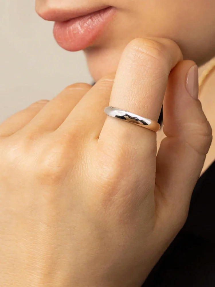 925 Sterling Silver Zircon 3mm Circular Aperture Fashionable Ring For Women Engagement Wedding Luxury High Quality Fine Jewelry