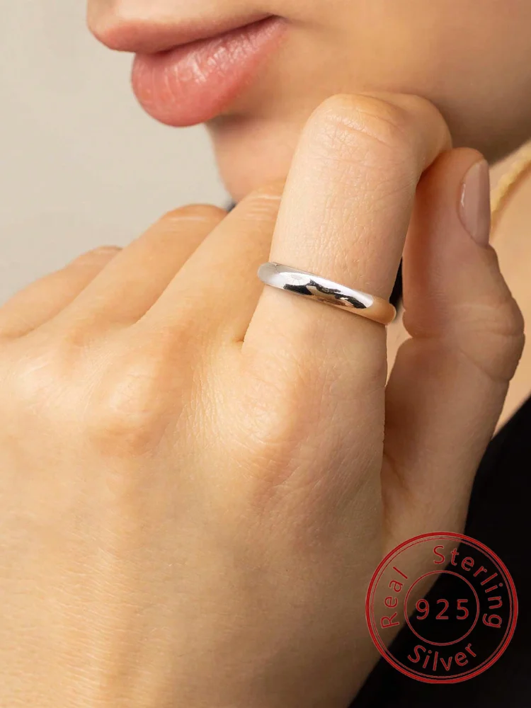 925 Sterling Silver Zircon 3mm Circular Aperture Fashionable Ring For Women Engagement Wedding Luxury High Quality Fine Jewelry