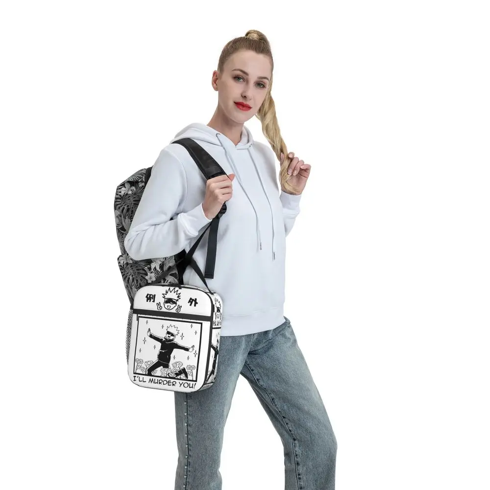 Gojo Satoru Accessories Insulated Lunch Bag For School Food Container Reusable Thermal Cooler Lunch Box