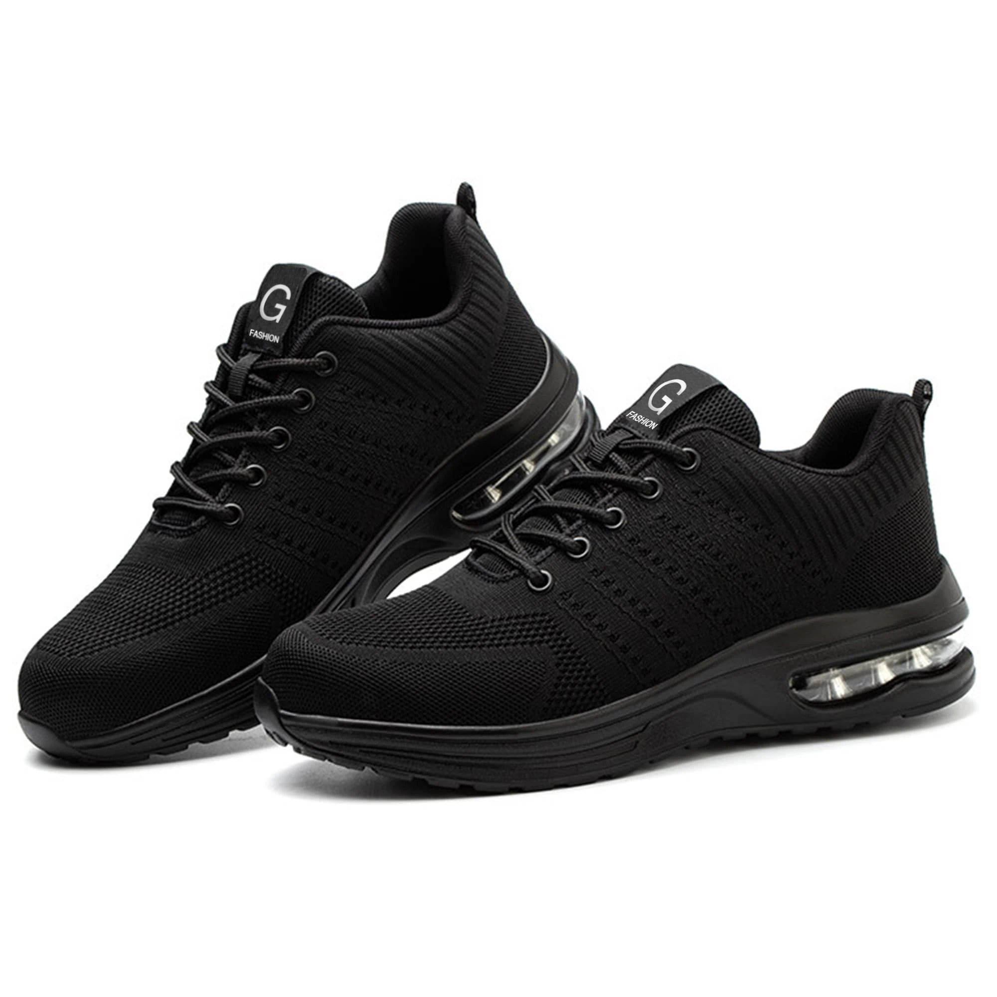 Lightweight Safety Shoes Women Men Air Cushion Work Sneakers Steel Toe Shoes Construction Safety Boots Anti-smash Work Shoes