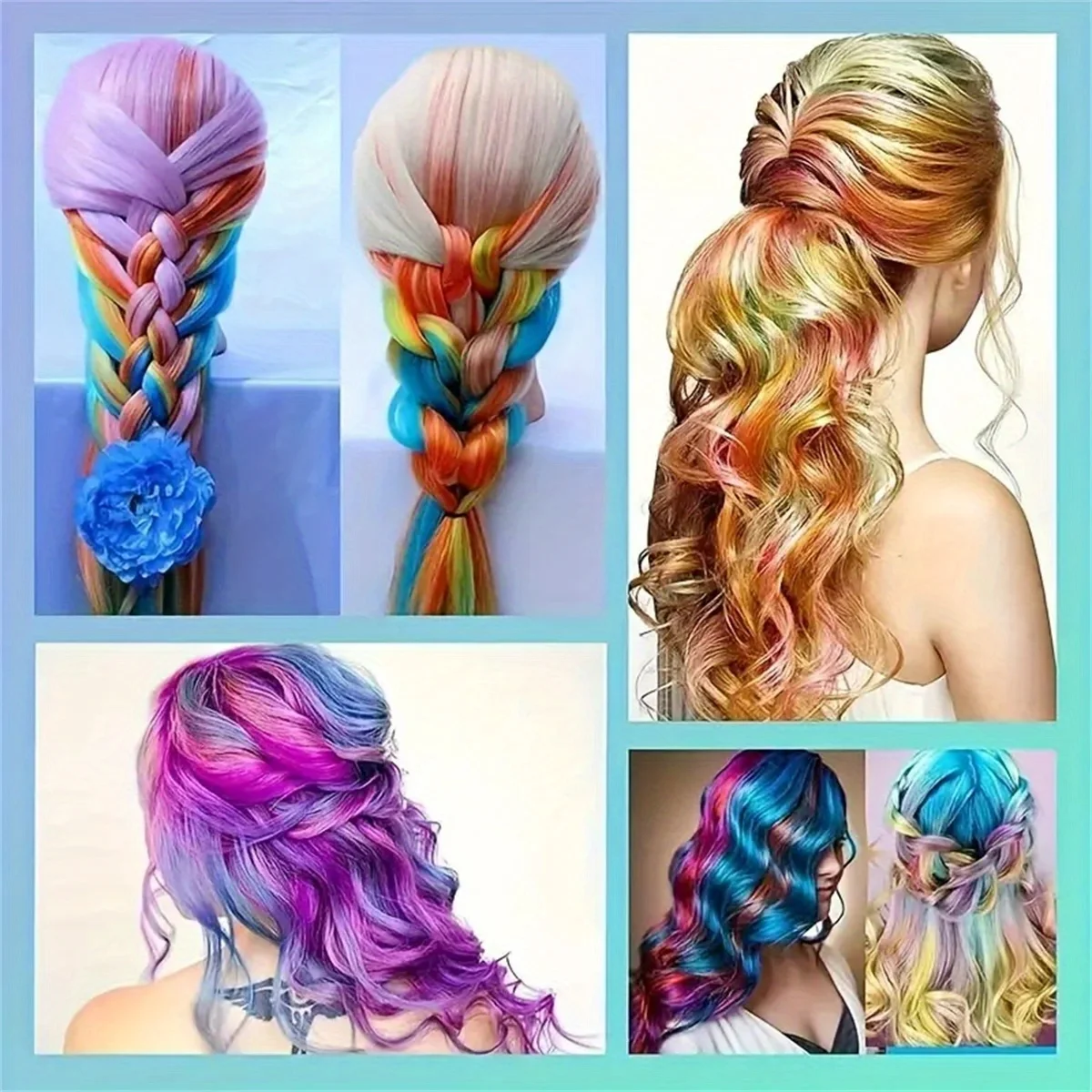 10 color portable Hair dye set Chalk Comb temporary washable hair dye