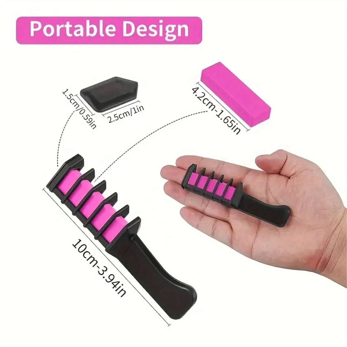 10 color portable Hair dye set Chalk Comb temporary washable hair dye