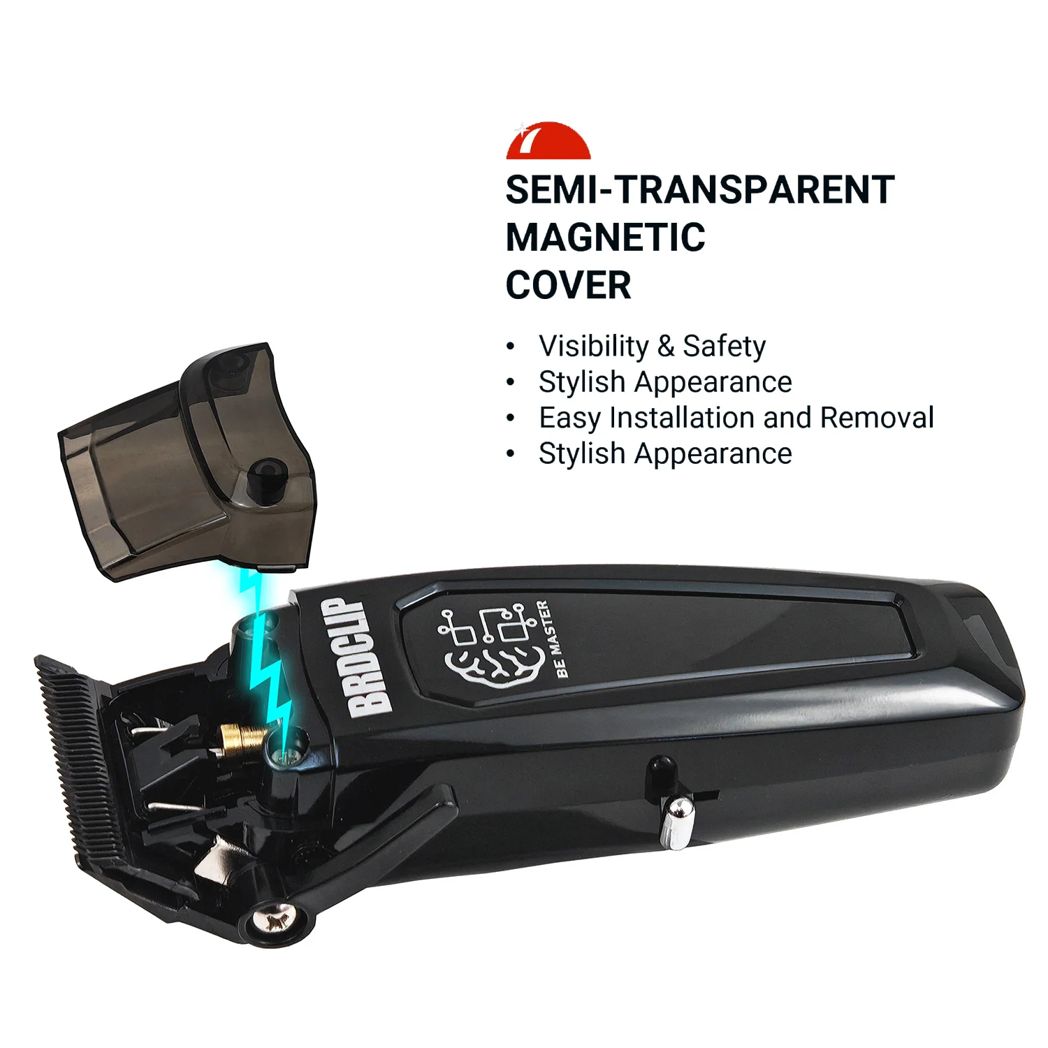 BRDCLIP Professional Electric Hair Clipper BRD 106 Hair Trimmer for Man 7500RPM with Base 5-adjusted DLC Blade Barber Machine
