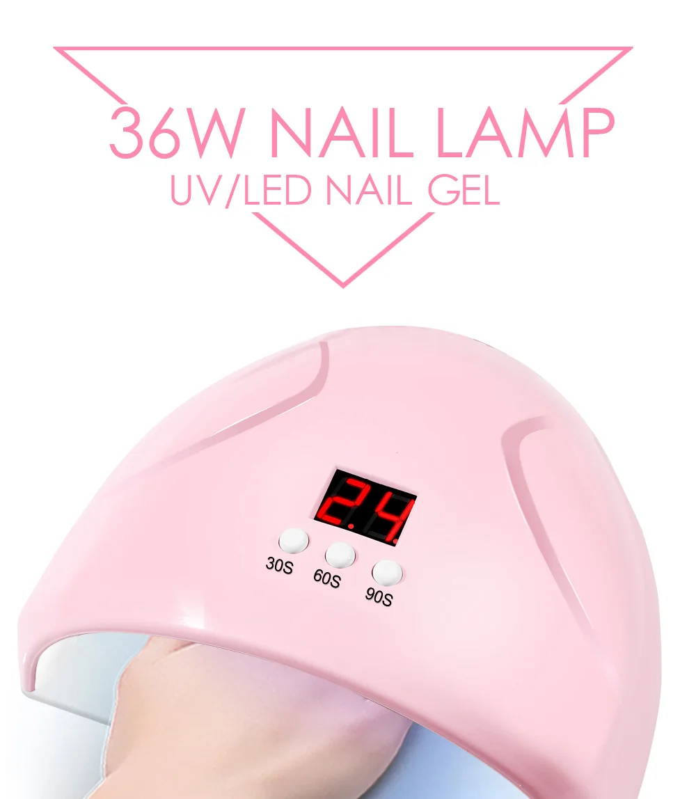 USB Nail Phototherapy Machine Nail Lamp 12 UV LEDs Light Curing 36W Nail Polish Gel Infrared Sensor Machine Nail Art